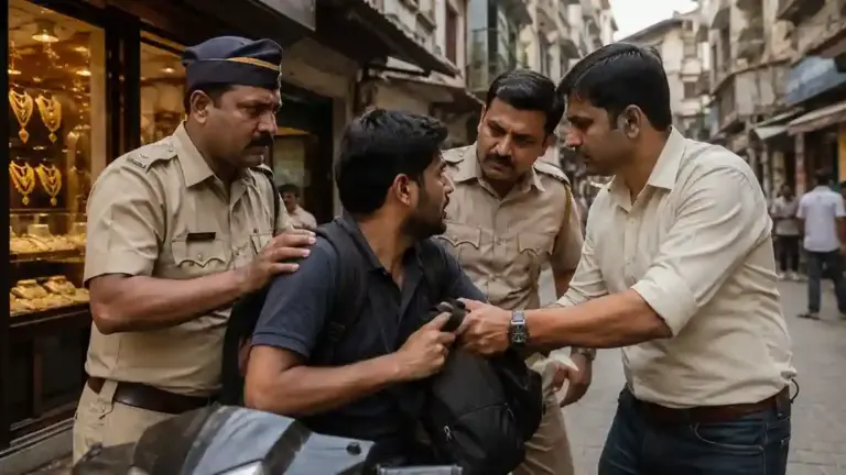 South Mumbai Fake Police Robbery   દક્ષિણ મુંબઈમાં ધોળા દિવસે લૂંટ નકલી ખાખીના નામે ત્રણ ગઠિયા ડિલિવરી બોય પાસેથી ₹૨૫.૩૭ લાખના દાગીના લૂંટી ફરાર