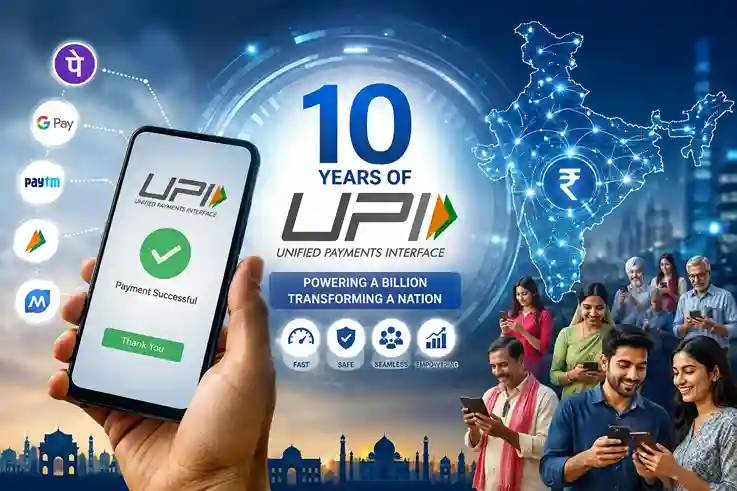 UPI completes 10 years દુનિયા ભારતની ડિજિટલ તાકાત સામે નમી ગઈ! UPI એ ડિજિટલ પેમેન્ટ જગતમાં વગાડ્યો ડંકો, પૂરો થયો ૧ દાયકો..