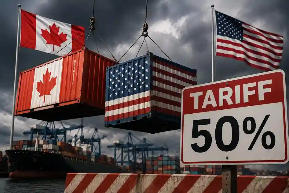 US Tariff Deal  વેપાર કરાર રદ્દ થતા અમેરિકાએ કેનેડા પર નાખ્યો ૫૦% ટેરિફ, કેનેડિયન પીએમની પણ કડક પ્રતિક્રિયા