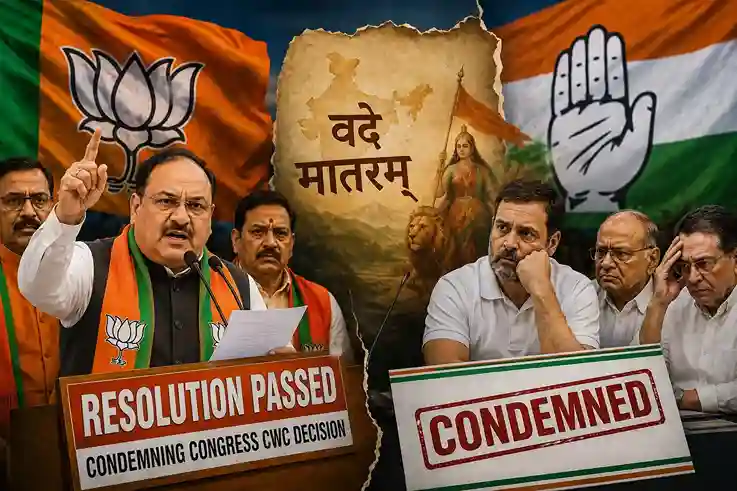 Vande Mataram Controversy વંદે માતરમ વિવાદ પર રાજકારણ ગરમાયું કોંગ્રેસના નિર્ણય સામે ભાજપે ભડકીને પાસ કર્યો મોટો પ્રસ્તાવ!