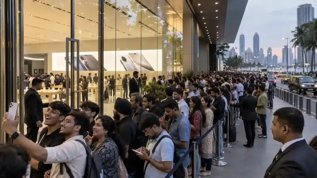 Apple iPhone 18 Launch Mumbai   મોંઘવારીની બૂમો કે સુપર કન્ઝ્યુમરિઝમ? મુંબઈમાં દોઢથી બે લાખના આઈફોન માટે પડાપડી! સ્ટોર્સ બહાર લાંબી લાઈનો