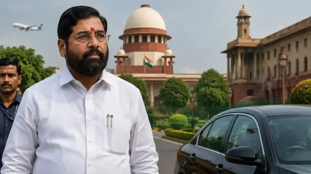 Eknath Shinde Delhi Visit સુપ્રીમ કોર્ટની સુનાવણી પહેલાં રાજકારણમાં ગરમાવો એકનાથ શિંદે અચાનક દિલ્હી રવાના, કાનૂની વ્યૂહરચના પર નજર!