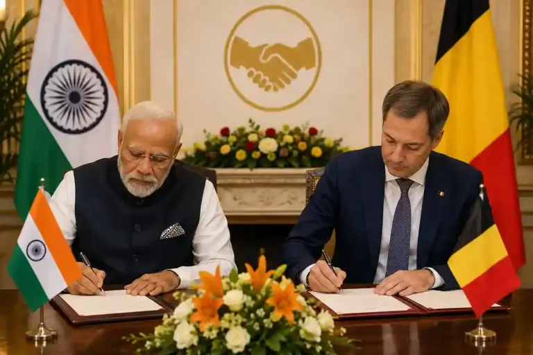 India Belgium MoU Deal  દ્વિપક્ષીય સંબંધોને નવી ઊંચાઈ ભારત અને બેલ્જિયમ વચ્ચે મોટી ડીલ પર હસ્તાક્ષર, પીએમ મોદીનું મોટું નિવેદન