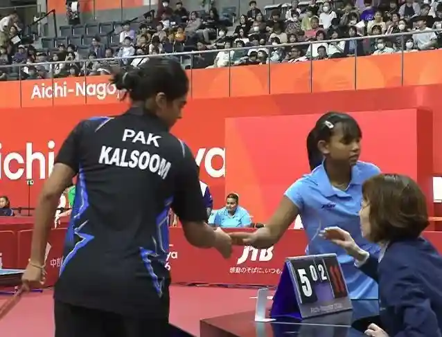 India Defeats Pakistan In Table Tennis ટેબલ ટેનિસ કોર્ટ પર ભારતનો એકતરફી વિજય પાકિસ્તાનને ૩૦ થી ધૂળ ચટાવી, પણ મેદાનમાં જોવા મળ્યો ખેલદિલીનો અદભુત સંયોગ