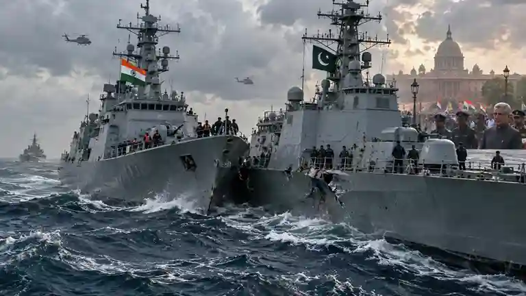 India Pakistan Warship Collision Action   અરબી સમુદ્રમાં સામસામે આવી ગયા બે કટ્ટર હરીફ જાણો સુરક્ષિત અંતરના નિયમોનો ભંગ કરી પાકિસ્તાને કેવી રીતે સર્જી ખતરનાક પરિસ્થિતિ