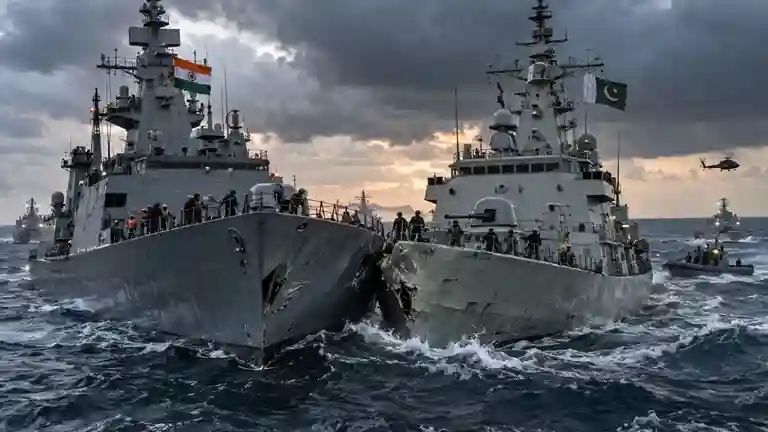 Indian Navy Pakistan Warship  'સમુદ્રમાં બિનવ્યાવસાયિક વર્તણૂક' ભારતીય યુદ્ધજહાજ સાથે ટક્કર મામલે ભારતે પાકિસ્તાનને પરખાવ્યા આકરા વેણ