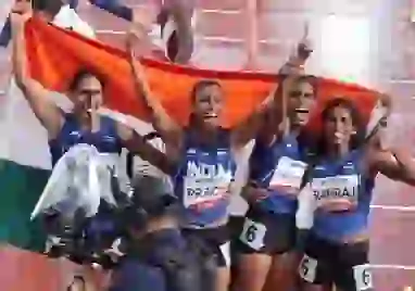 Indian Women Relay Team Gold મહિલા રિલેમાં ભારતે જીત્યો ગોલ્ડ મેડલ, એથ્લેટિક્સમાં દેશને મળ્યું પહેલું સોનું