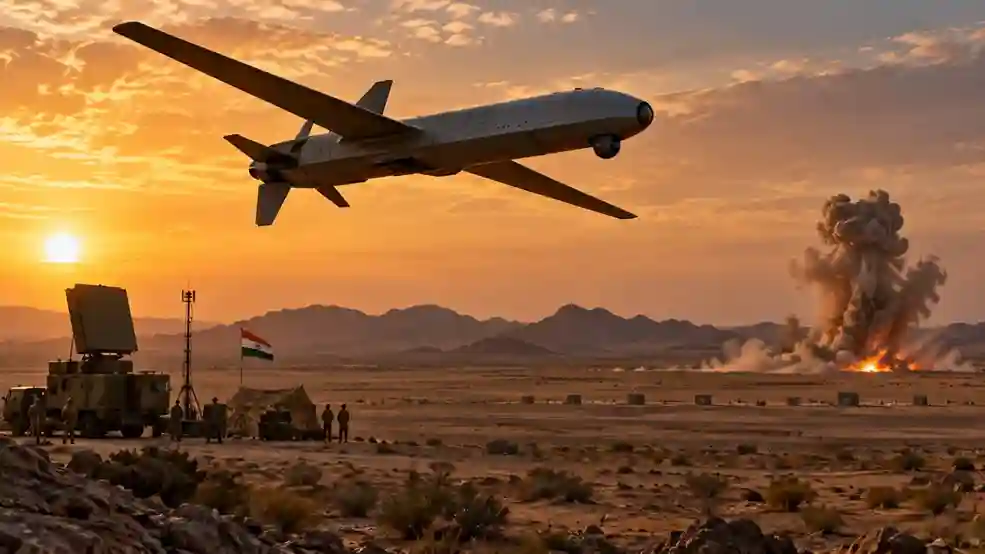 Longrange kamikaze drone ભારતના પ્રથમ સ્વદેશી લોંગરેન્જ એટેક ડ્રોન 'KAL' નું પોખરણમાં સફળ પરીક્ષણ શત્રુના ઠેકાણાઓ પર સુસાઇડ સ્ટ્રાઇક કરવા સક્ષમ