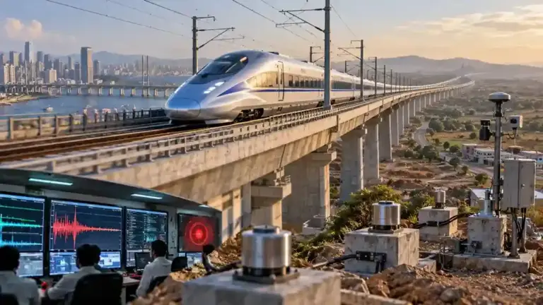 Mumbai Bullet Train Earthquake Early Detection  ભૂકંપ આવતાં જ આપોઆપ અટકી જશે બુલેટ ટ્રેન! ગુજરાત અને મહારાષ્ટ્રમાં ૬ સ્થળોએ સિસ્મોમીટર મુકાશે