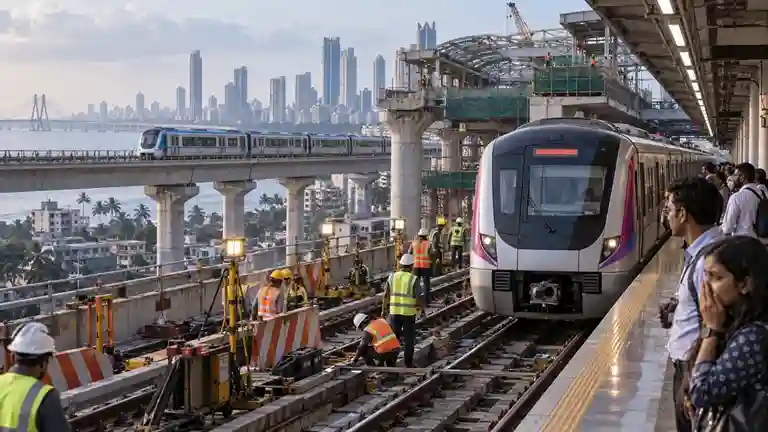 Mumbai Metro Line Morning Block મુંબઈ મેટ્રો લાઇન ૨A, ૭ અને ૯ પર ૧૦ દિવસનો સવારનો બ્લોક ૩ નવા સ્ટેશનોના ઈન્ટિગ્રેશન માટે સેવાઓ પ્રભાવિત
