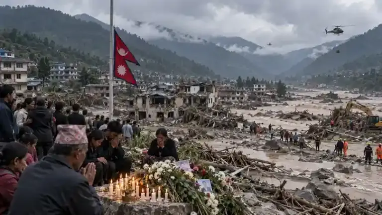 Nepal Declares National Mourning   જળપ્રલયની કાળી યાદો વચ્ચે નેપાળમાં રાષ્ટ્રીય શોક મૃત્યુઆંક 1,340ને પાર, ટનલો અને કાટમાળમાં યુદ્ધના ધોરણે રેસ્ક્યુ