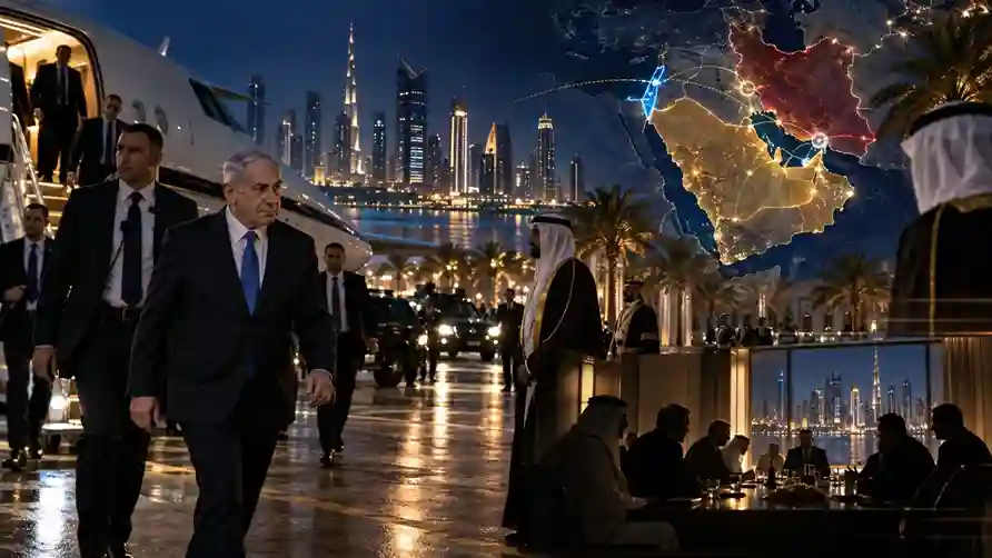 Netanyahu UAE Secret Visit ઈરાનની ચિંતા વધી! નેતન્યાહૂની UAE સાથે ગુપ્ત બેઠક, ખાડી દેશોમાં નવા સમીકરણો રચવાના સંકેત
