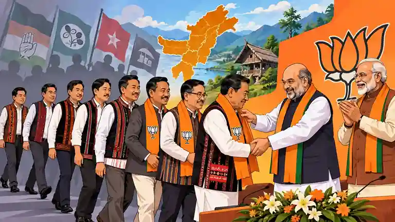 Northeast Political Turmoil પૂર્વોત્તરમાં મોટો રાજકીય ઉલટફેર આ રાજ્યના ૮ ધારાસભ્યોએ અચાનક ભાજપનો કેસરીયો ધારણ કર્યો, વિપક્ષ સ્તબ્ધ!