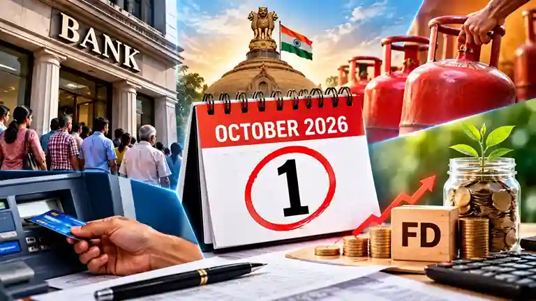 October 2026 Rules Change ૧ ઓક્ટોબરથી બદલાઈ રહ્યા છે દેશમાં મોટા નાણાકીય નિયમો LPG સિલિન્ડર, બેંકિંગ અને FD દર પર થશે સીધી અસર!