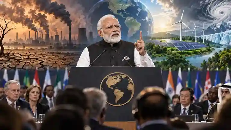 PM Modi On Carbon Emissions ગ્લોબલ ક્લાઈમેટ મંચ પર ભારતનો જવાબ પ્રદૂષણ માટે વિકસિત દેશો જવાબદાર, ગરીબ રાષ્ટ્રો પર અન્યાયી બોજ નહીં ચલાવી લેવાય!