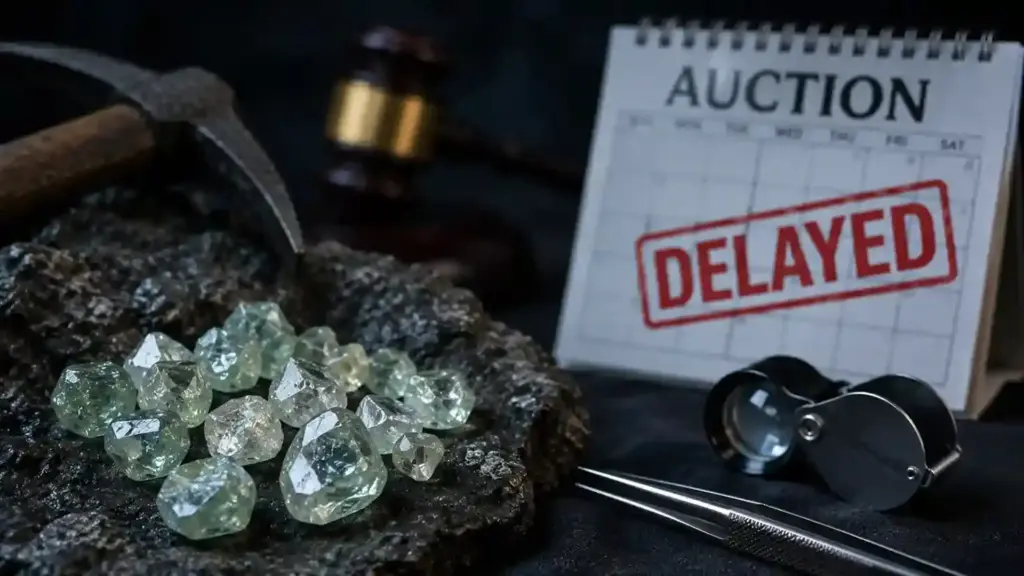 Panna Diamond Auction Delay પન્નાની ચમક ફીકી પડી હીરા નીકળે છે પણ વેચાતા નથી, 143 કેરેટના હીરા લોકરમાં કેદ! નિલામી અટકી પડતા માલિકો ચિંતામાં