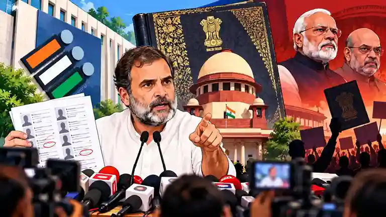 Rahul Gandhi Press Conference ECI Row ચૂંટણી પંચ અને SIR વિવાદ વચ્ચે રાહુલ ગાંધીની આજે સાંજે ૪ વાગ્યે પ્રેસ કોન્ફરન્સ કહ્યું ‘બંધારણના દુશ્મનોનો પર્દાફાશ થઈ ગયો છે!’