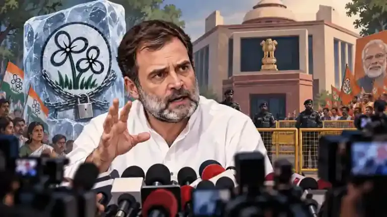 Rahul Gandhi Slams BJP And EC  ભાજપ અને ચૂંટણી પંચ સાથે મળીને પાર્ટીઓ તોડે છે TMCનું ચૂંટણી ચિહ્ન ફ્રીઝ થતાં રાહુલ ગાંધી ભડક્યા