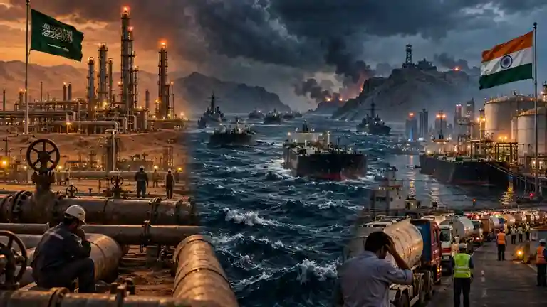 Saudi Aramco Halts Crude Supply હોર્મુઝની સામુદ્રધુની બ્લોક થતાં વૈશ્વિક તેલ બજાર અસ્તવ્યસ્ત ભારતીય રિફાઇનરીઓને મળતું સાઉદી ક્રૂડ ખોરવાયું..