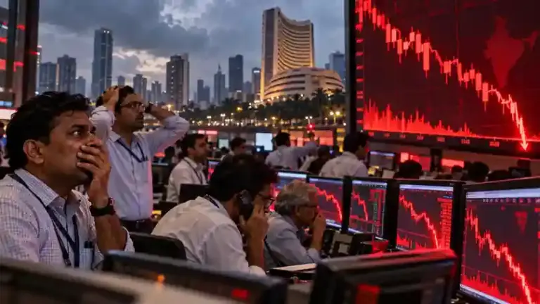 Stock Market Crash  શેરબજારમાં કડાકો સેન્સેક્સ ૧૨૦૦ પોઈન્ટ તૂટ્યો, નિફ્ટી ૨૩,૧૦૦ ની નીચે સરકી; બજારમાં મોટા ઘટાડા પાછળ રહેલા 'આ' ૩ મુખ્ય કારણો!