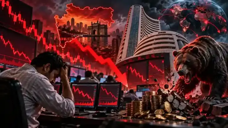 Stock Market Crash  મહારાષ્ટ્રમાં આ મોટા સંકટના અહેવાલ વચ્ચે શેરબજારમાં તૂટ્યું,  સેન્સેક્સ અને નિફ્ટીમાં કડાકો; રોકાણકારોના અધધ ૭ લાખ કરોડ સ્વાહા