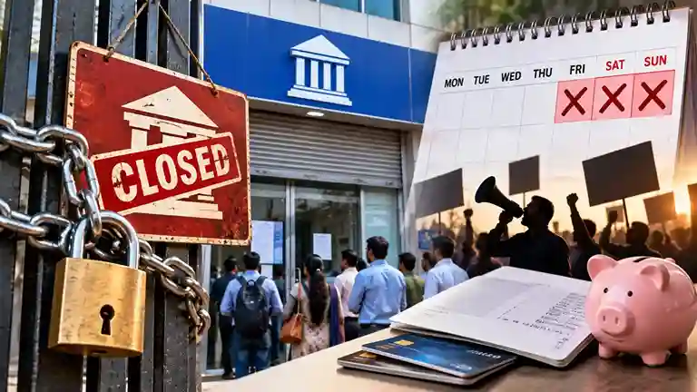 Three Days Bank Holiday બેંક યુનિયનોની હડતાળ, સળંગ ૩ દિવસ બેંકો બંધ રહેશે; જરૂરી કામો આજે જ પતાવી લો!