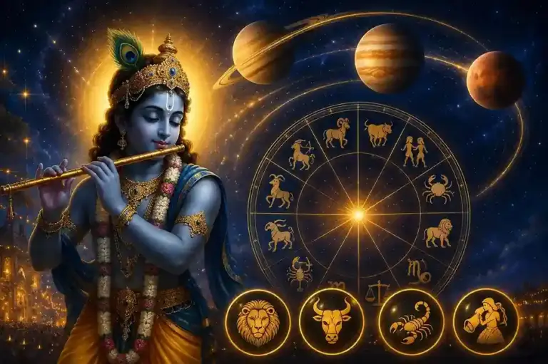 Trigrahi Yog on Janmashtami 2026  કૃષ્ણ જન્માષ્ટમીએ રચાશે અદભુત ત્રિગ્રહી યોગ, આ 4 રાશિના જાતકોની પલટાઈ જશે કિસ્મત