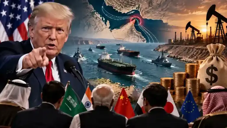Trump Demands Hormuz Security Costs  ‘અમેરિકા ફર્સ્ટ’ નીતિ હેઠળ નવો ટ્રેડ વોર? ઈરાનના જોખમ સામે યુએસ નેવીનો ઉપયોગ કરવા બદલ સુરક્ષા બિલ મોકલવાની ટ્રમ્પની તૈયારી