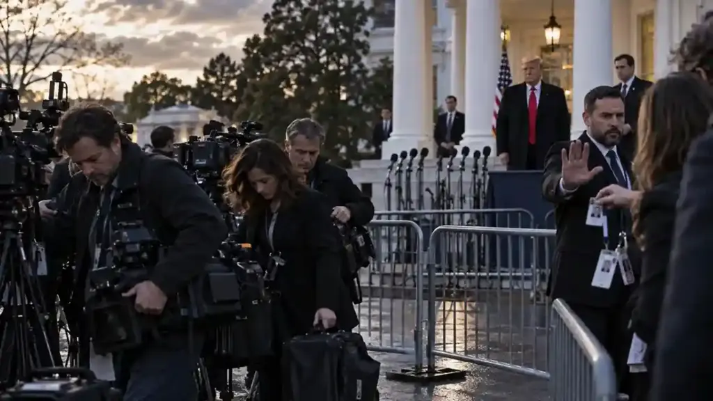 Trump’s CNN Ban ઈંટનો જવાબ પથ્થરથી પ્રમુખે દરવાજા બંધ કર્યા તો નેટવર્ક્સે કેમેરા બંધ કર્યા! કાર્યક્રમ છોડી ચાલ્યા ગયા તમામ પત્રકારો