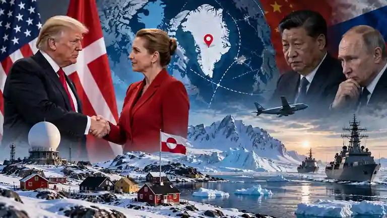 US Denmark Greenland Deal બર્ફીલા ખંડ પર મહાસત્તાઓની ટક્કર અમેરિકાડેનમાર્ક સંરક્ષણ સમજૂતીથી આર્કટિક સર્કલમાં સત્તા સંતુલન પલટાયું