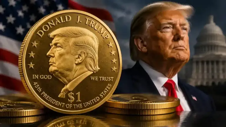 US Donald Trump Dollar Coin Controversy  અમેરિકા એ જારી કર્યો ડોનાલ્ડ ટ્રમ્પની તસવીરવાળો 1 ડોલરનો સિક્કો, મચી ગયો ભારે હોબાળો; જાણો કારણ?