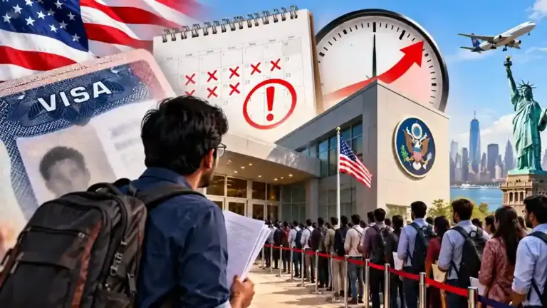 US Visa Wait Time Indian Applicants  ભારતીયો માટે અમેરિકી વિઝાનો ઈંતજાર વધુ લાંબો એપોઇન્ટમેન્ટ માટે ૪૨ દિવસથી વધીને થયો ૩૪૬ દિવસનો સમય!