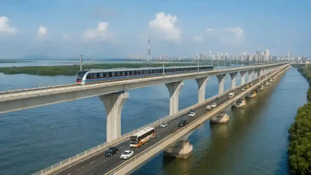 Vasai Creek Double Decker Bridge Metro 13 32 કિમીનો ફેરો બચશે! વસઈની ખાડી પર બનશે ભવ્ય ડબલ ડેકર પુલ, નીચે વાહનો અને ઉપર દોડશે મેટ્રો