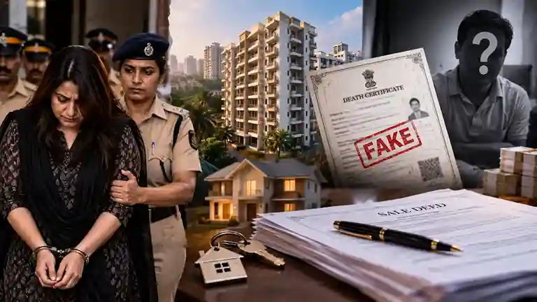Wife Sells Joint Flat Using Fake Death Certificate જીવિત પતિનું ખોટું મરણ પ્રમાણપત્ર બનાવી પત્નીએ વેચી દીધો સંયુક્ત ફ્લેટ; બોરીવલીની ઘટનામાં મહિલાની ધરપકડ