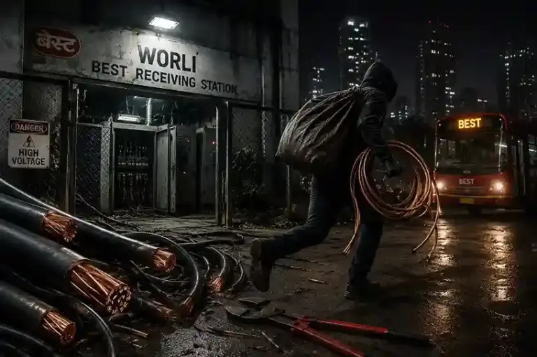Worli BEST Substation Theft  સાર્વજનિક સંપત્તિ પર તસ્કરોની નજર વરલીમાં બેસ્ટના પાવર સ્ટેશનમાંથી લાખોની કિંમતના કોપર કેબલની ચોરી; તપાસ તેજ