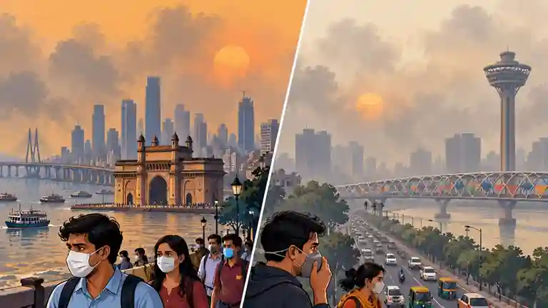 Air Quality Index Deteriorates In Metros   શિયાળાની શરૂઆતે જ આ હાલત તો ડિસેમ્બરમાં શું થશે? આકાશમાં છવાઈ સ્મોગની ચાદર જાણો પ્રદૂષણનું લેવલ