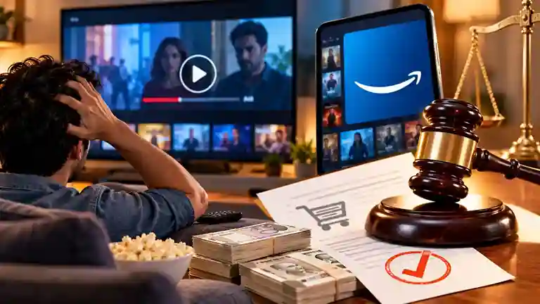 Amazon Prime Video Consumer Court Verdict  એમેઝોન પ્રાઇમને મોટો ઝટકો ₹૧,૪૯૯ ના સબ્સ્ક્રિપ્શન છતાં જાહેરાતો બતાવતાં ગ્રાહક પહોંચ્યો કોર્ટ, મળ્યું ₹૯,૪૯૯ નું વળતર!