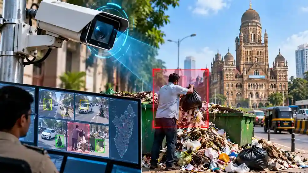 BMC AI Camera Waste Surveillance રસ્તા પર કચરો ફેંકતા પહેલાં સાવધાન! મુંબઈ મહાનગરપાલિકાના AI કેમેરા રાખશે સીધી નજર, BMC એ બતાવી હાઈટેક ઝલક