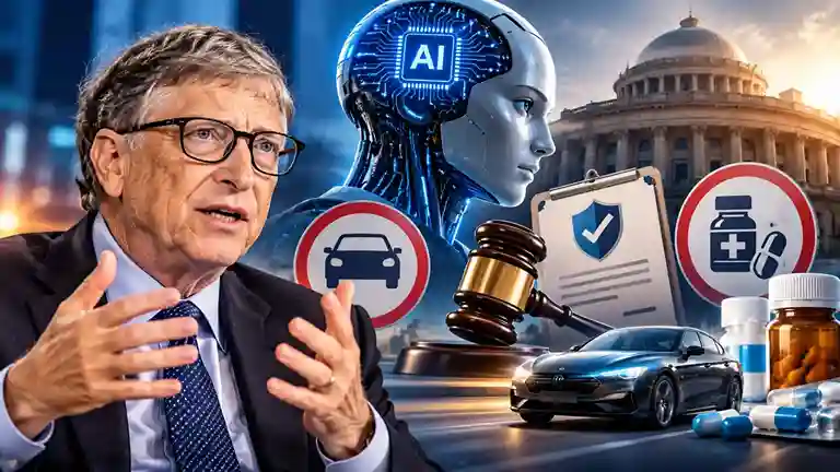 Bill Gates AI Regulations Statement શું AI હાથમાંથી નીકળી જશે? બિલ ગેટ્સે રેગ્યુલેશનનો રોડમેપ આપ્યો "દરેક શક્તિશાળી શોધની જેમ AI ને પણ કાયદાની જરૂર છે"