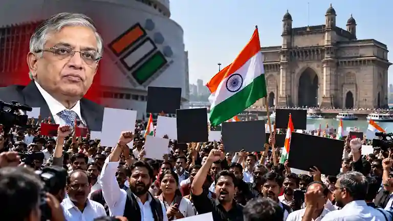CJP Mumbai Protest મુંબઈમાં મુખ્ય ચૂંટણી કમિશનર જ્ઞાનેશ કુમાર વિરુદ્ધ CJPનો વિરોધ પ્રદર્શન મંચ પર પહોંચ્યા સિંગર વિશાલ દદલાની, રાજીનામાની કરી માગ