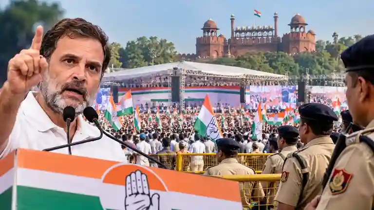 Congress Ramlila Maidan Rally NOC  દિલ્હીમાં ૧ નવેમ્બરે વિપક્ષનો મહામેળાવડો! ચૂંટણી પંચ અને CEC સામે રાહુલ ગાંધીખડગેનો હુંકાર  રેલી માટે મળી શરતી મંજૂરી