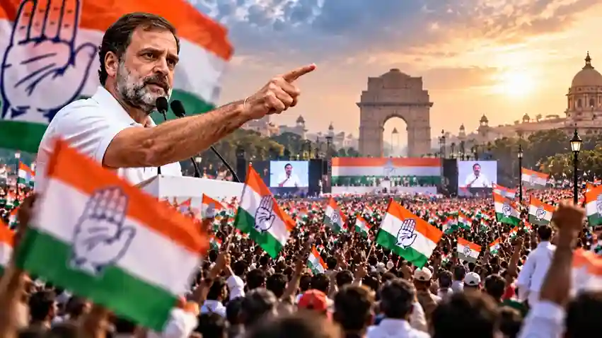 Congress Vote Bachao Desh Bachao Rally ૧ નવેમ્બરે દિલ્હીમાં કોંગ્રેસની ‘વોટ બચાવોદેશ બચાવો’ મહારૈલી ૧૦ લાખ લોકો એકઠા કરવાનો લક્ષ્યાંક!