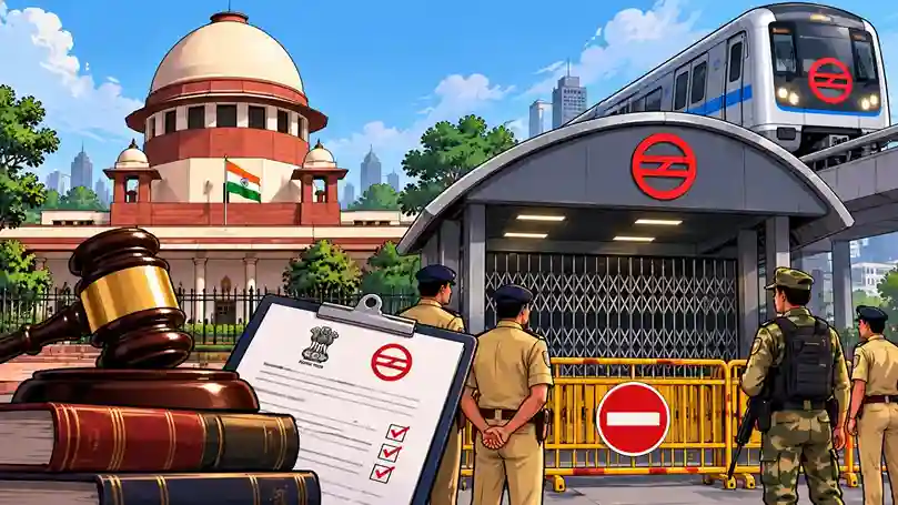 Delhi Metro Closure Supreme Court Affidavit મેટ્રો સ્ટેશનો બંધ કરવા મામલે દિલ્હી પોલીસનો અદાલતમાં બચાવ, કહ્યું સુરક્ષા પ્રોટોકોલ…