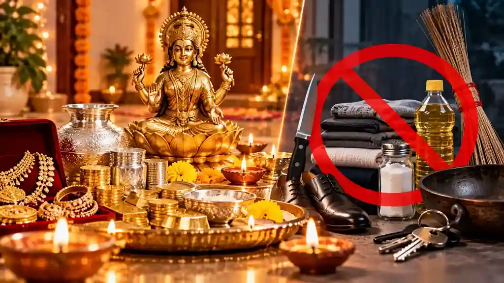Dhanteras 2026 Buying Restrictions ધનતેરસ પર ભૂલથી પણ ન કરો આ ૭ વસ્તુઓની લેવડદેવડ, ઘરમાંથી જતી રહેશે બરકત