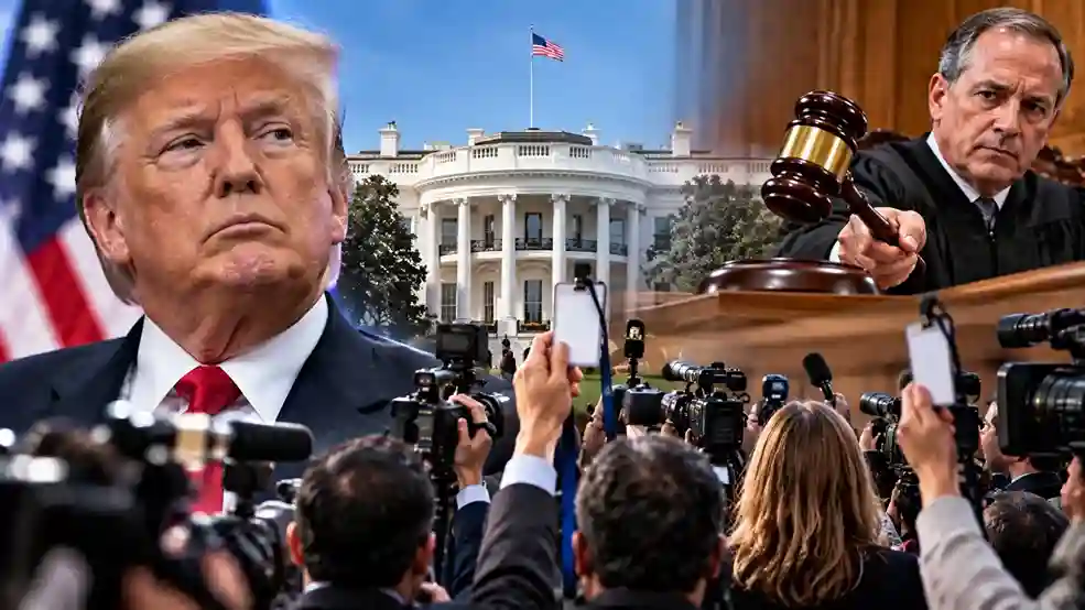 Donald Trump Press Pass Ruling ડોનાલ્ડ ટ્રમ્પને ફેડરલ જજ તરફથી મોટો ઝટકો વ્હાઇટ હાઉસમાં પત્રકારોની એન્ટ્રી પુનઃસ્થાપિત, પ્રેસ ફ્રીડમનું હનન ગણાવ્યું