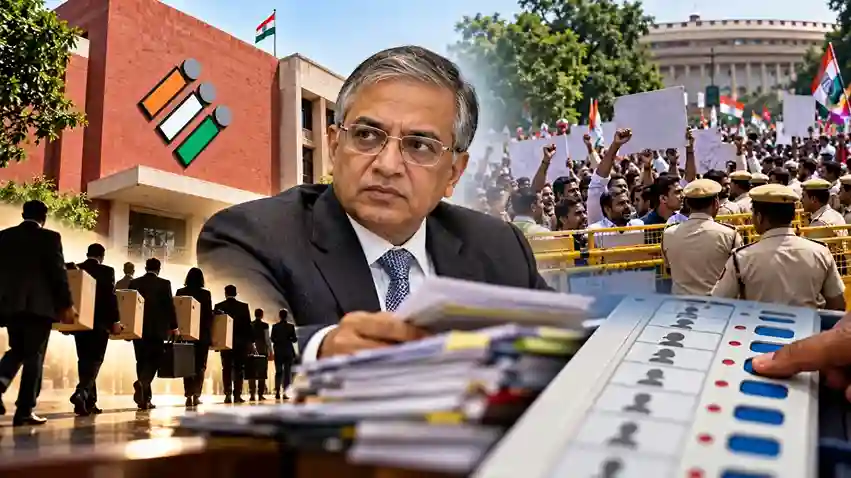 Election Commission Reshuffle જનવિરોધની અસર! ચૂંટણી પંચના ટોચના બ્યુરોક્રેટ્સ પર તવાઈ નિર્વાચન સદનમાં રાતોરાત મોટો ફેરબદલ!