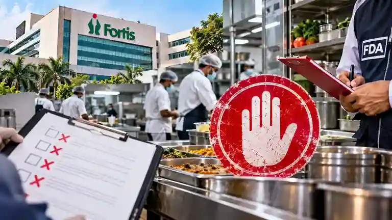 FDA Suspends 25 Food Licences  દર્દીઓના જીવ સાથે રમત? મુલુંડ ફોર્ટિસ સહિત ૨૫ રેસ્ટોરાંકેન્ટીન પર FDA નો મોટો સપાટો લાયસન્સ સસ્પેન્ડ