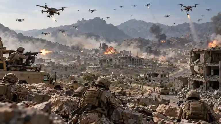 Houthi Attack Taiz Yemen  હુથી વિદ્રોહીઓએ સાઉદી સમર્થિત સૈન્ય પર કરી બોમ્બની વર્ષા, યમનના તાઈઝમાં પરિસ્થિતિ વણસી; ભીષણ હુમલાનો વીડિયો વાયરલ