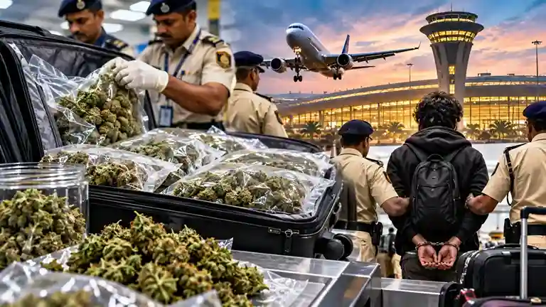 Hydroponic Weed Seized Mumbai Airport મુંબઈ એરપોર્ટ પર ₹4.12 કરોડનો હાઈડ્રોપોનિક ગાંજો જપ્ત કુઆલાલમ્પુરથી આવેલો પેસેન્જર જેલભેગો