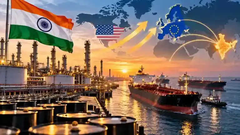 India Fuel Exports Surge  યુરોપિયન યુનિયન, અમેરિકા અને ઓસ્ટ્રેલિયામાં ભારતીય ડીઝલપેટ્રોલની જબરદસ્ત માંગ; રિલાયન્સની જામનગર રિફાઇનરી નિકાસમાં મોખરે